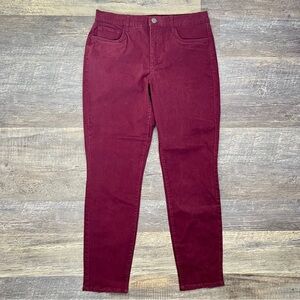 LOFT plum purple skinny leg pants size 6 B136